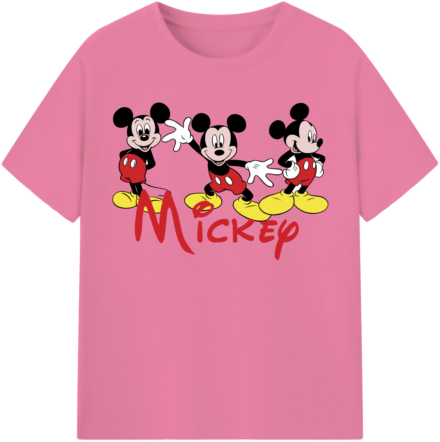 （画像用） ミッキーマウス Mickey Mouse 綿100％半袖Tシャツ（フロントプリント）
